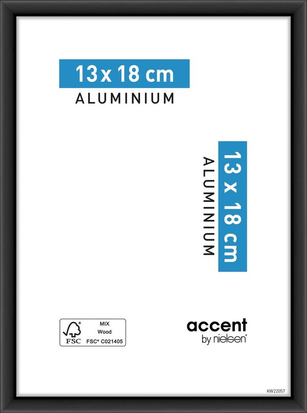 Accent Aluminium 13x18 Svart