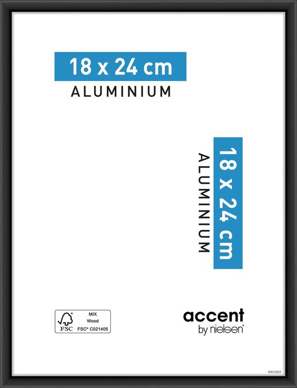 Accent Aluminium 18x24 Svart