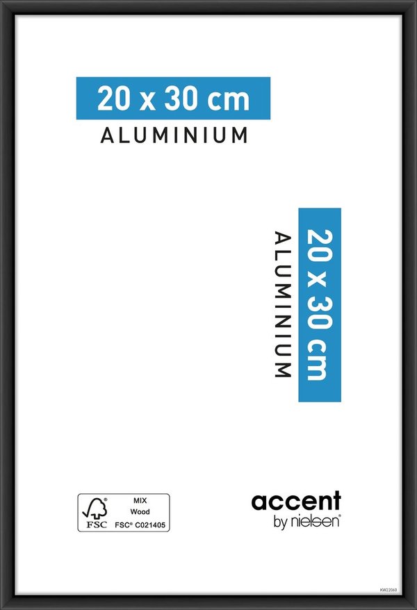 Accent Aluminium 20x30 Svart