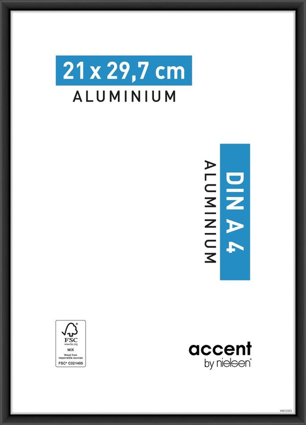 Accent Aluminium 21x29,7 (A4) Svart