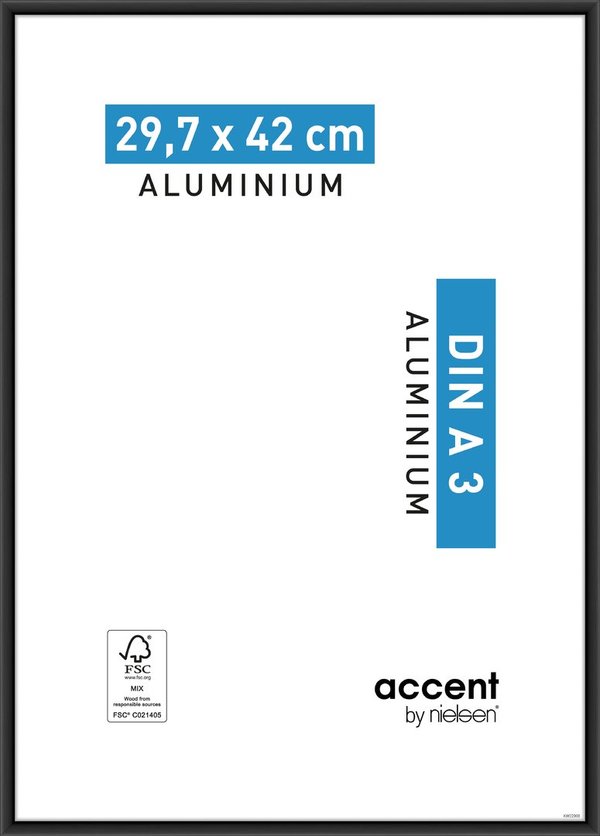 Accent Aluminium 29,7x42 (A3) Svart