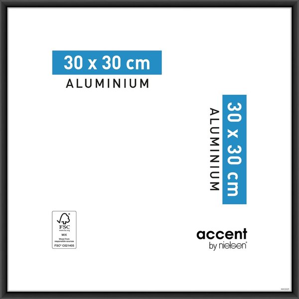 Accent Aluminium 30x30 Svart