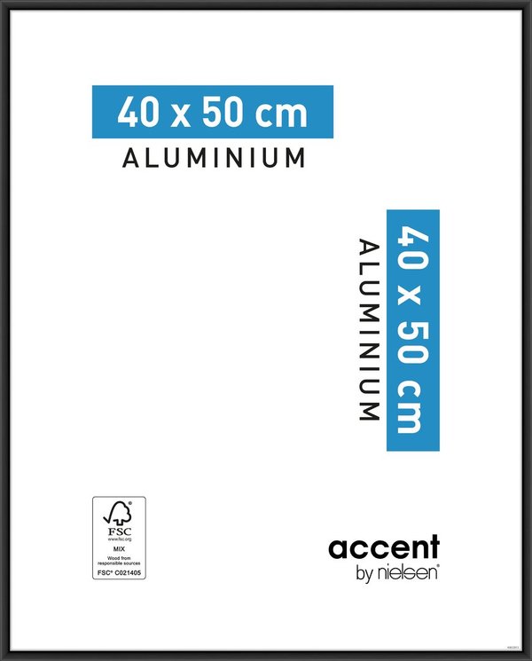 Accent Aluminium 40x50 Svart