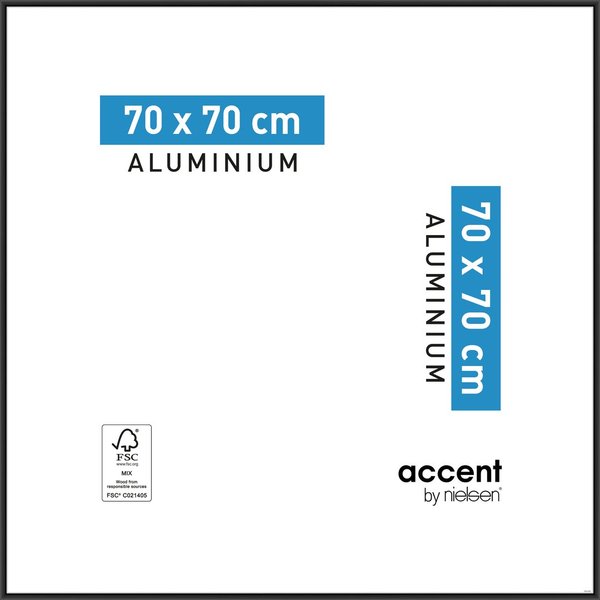 Accent Aluminium 70x70 Svart