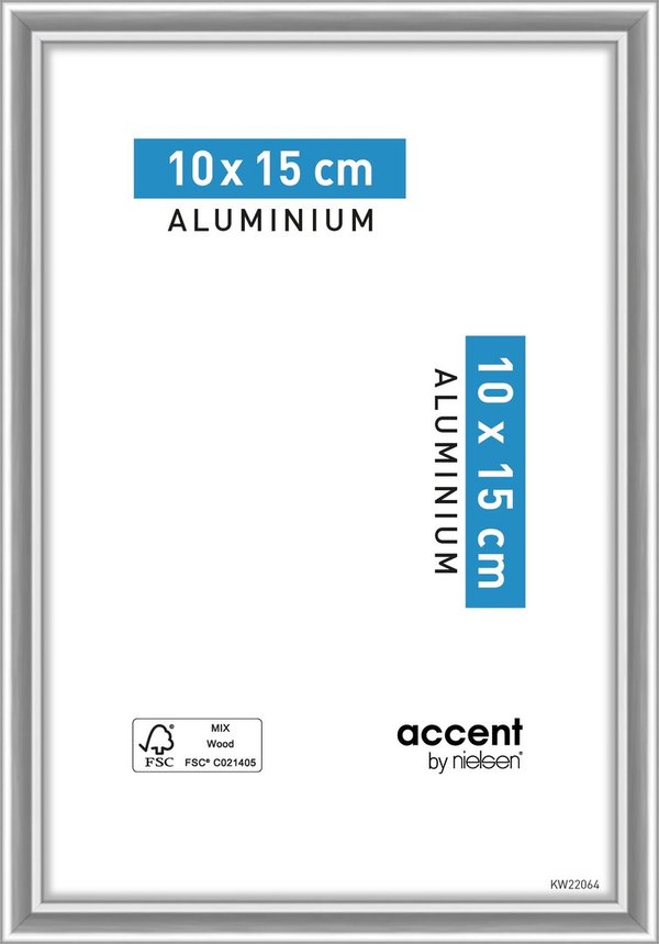 Accent Aluminium 10x15 Silver