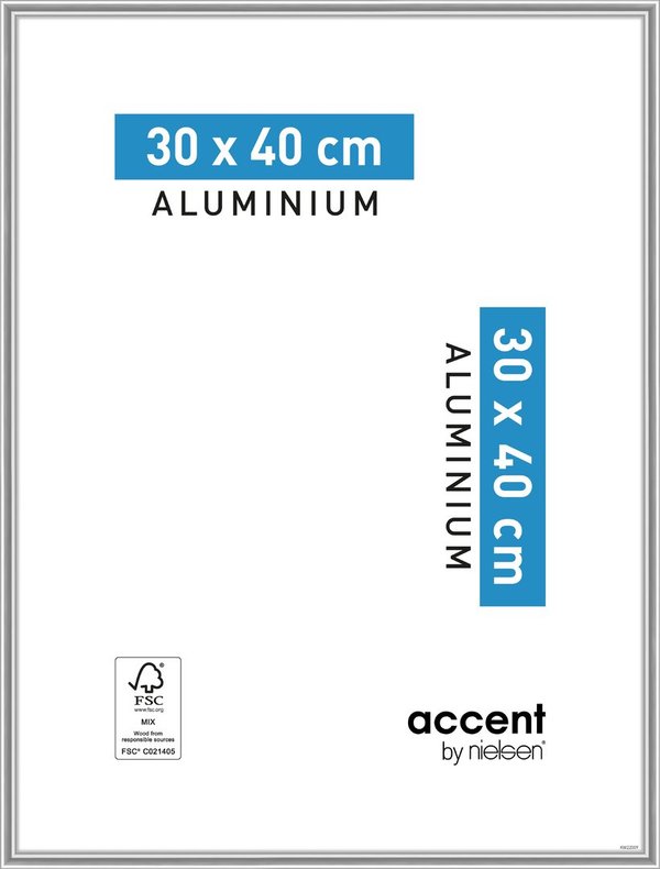 Accent Aluminium 30x40 Silver