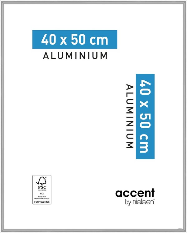 Accent Aluminium 40x50 Silver
