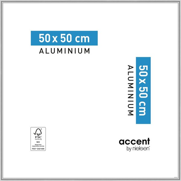 Accent Aluminium 50x50 Silver