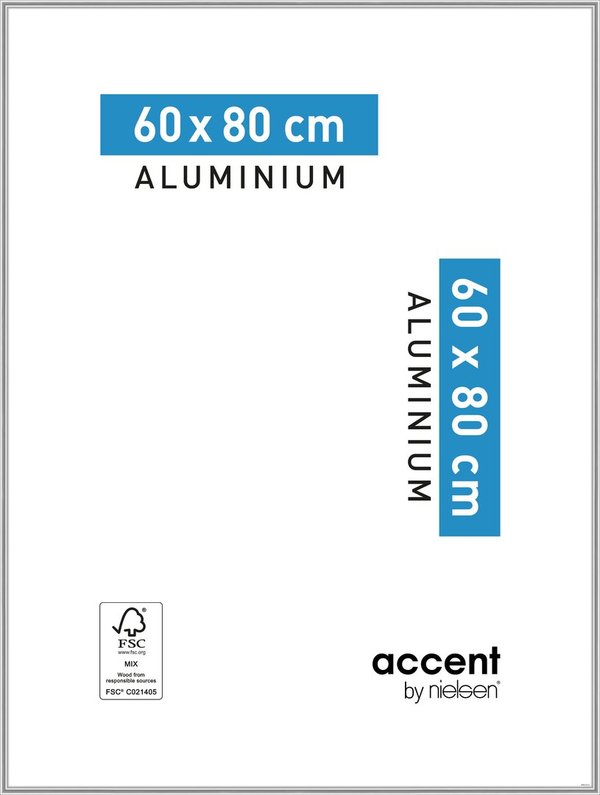 Accent Aluminium 60x80 Silver