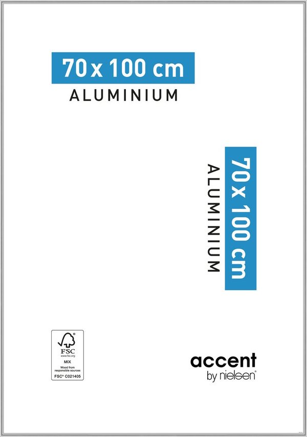 Accent Aluminium 70x100 Silver