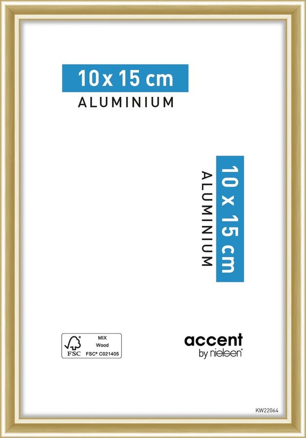 Accent Aluminium 10x15 Guld