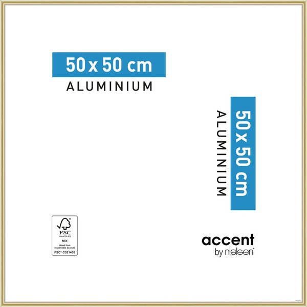 Accent Aluminium 50x50 Guld