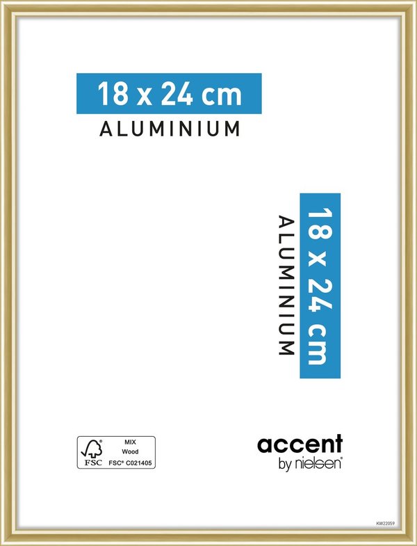 Accent Aluminium 18x24 Guld