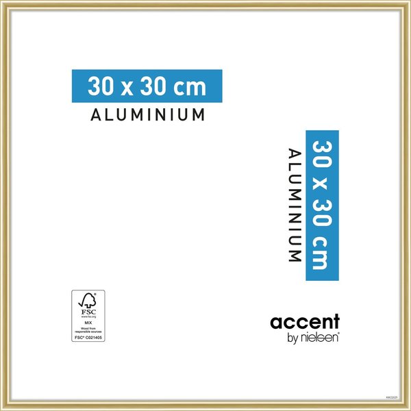 Accent Aluminium 30x30 Guld
