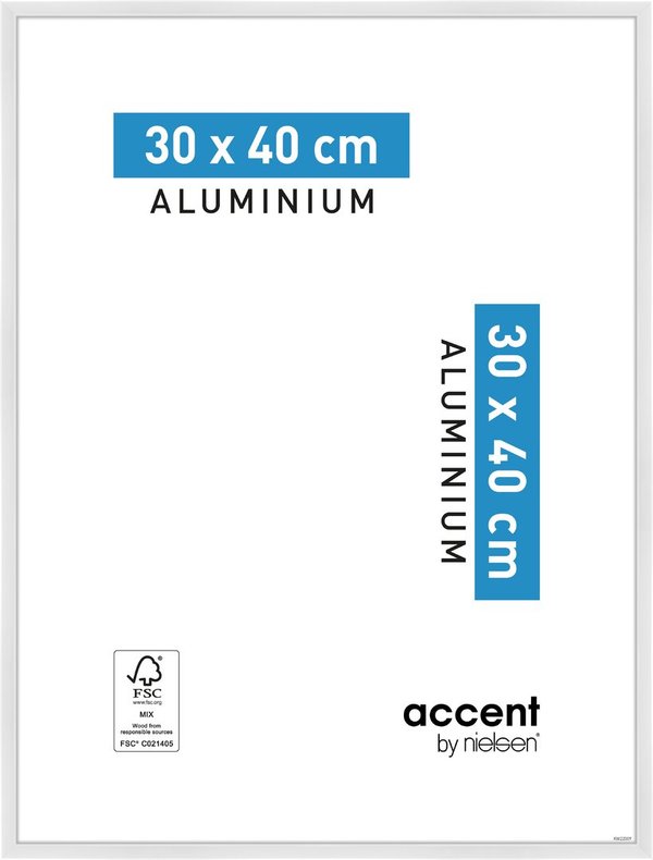 Accent Aluminium 30x40 Vit