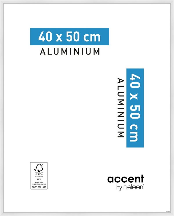 Accent Aluminium 40x50 Vit