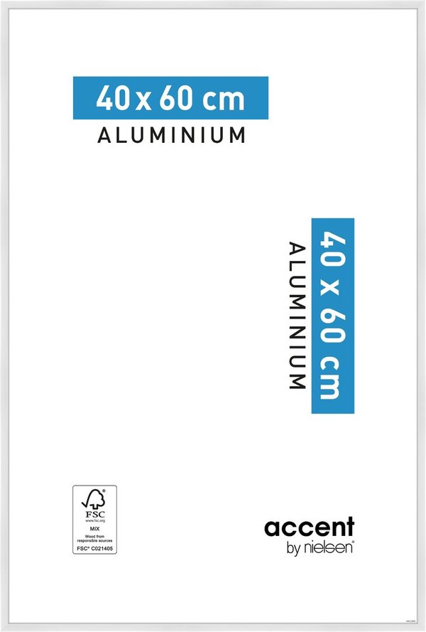 Accent Aluminium 40x60 Vit