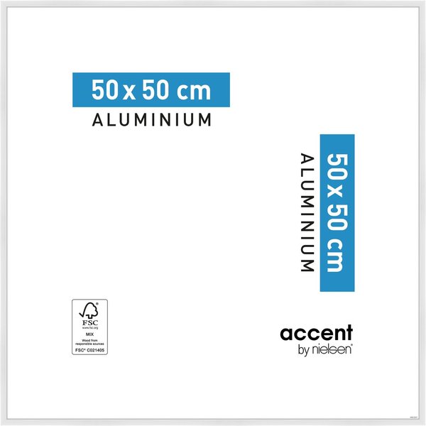 Accent Aluminium 50x50 Vit