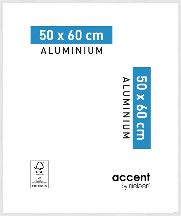 Accent Aluminium 50x60 Vit
