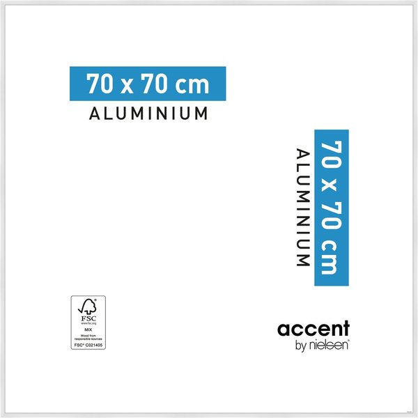 Accent Aluminium 70x70 Vit
