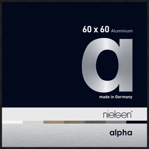 Alpha 60x60 Aluminium Svart