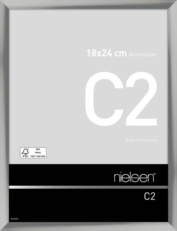 C2 Aluminium Silver 18x24 cm