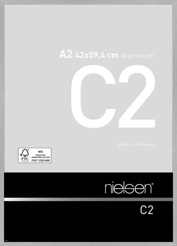 Silver aluminium 42x59,4 cm (A2)